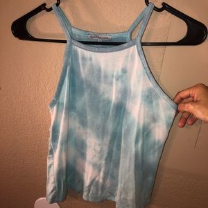 Blue marble crop top